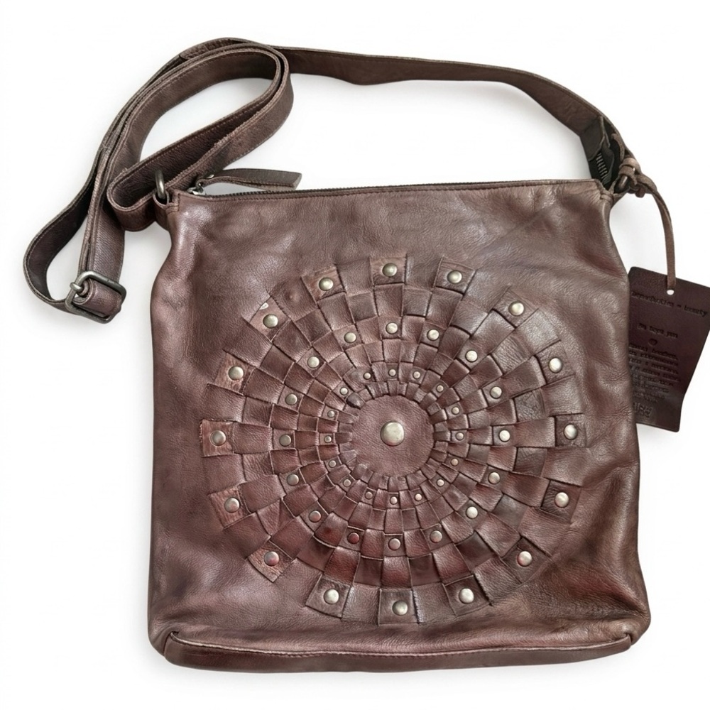 Latico Brown Leather Shoulder / Crossbody Bag